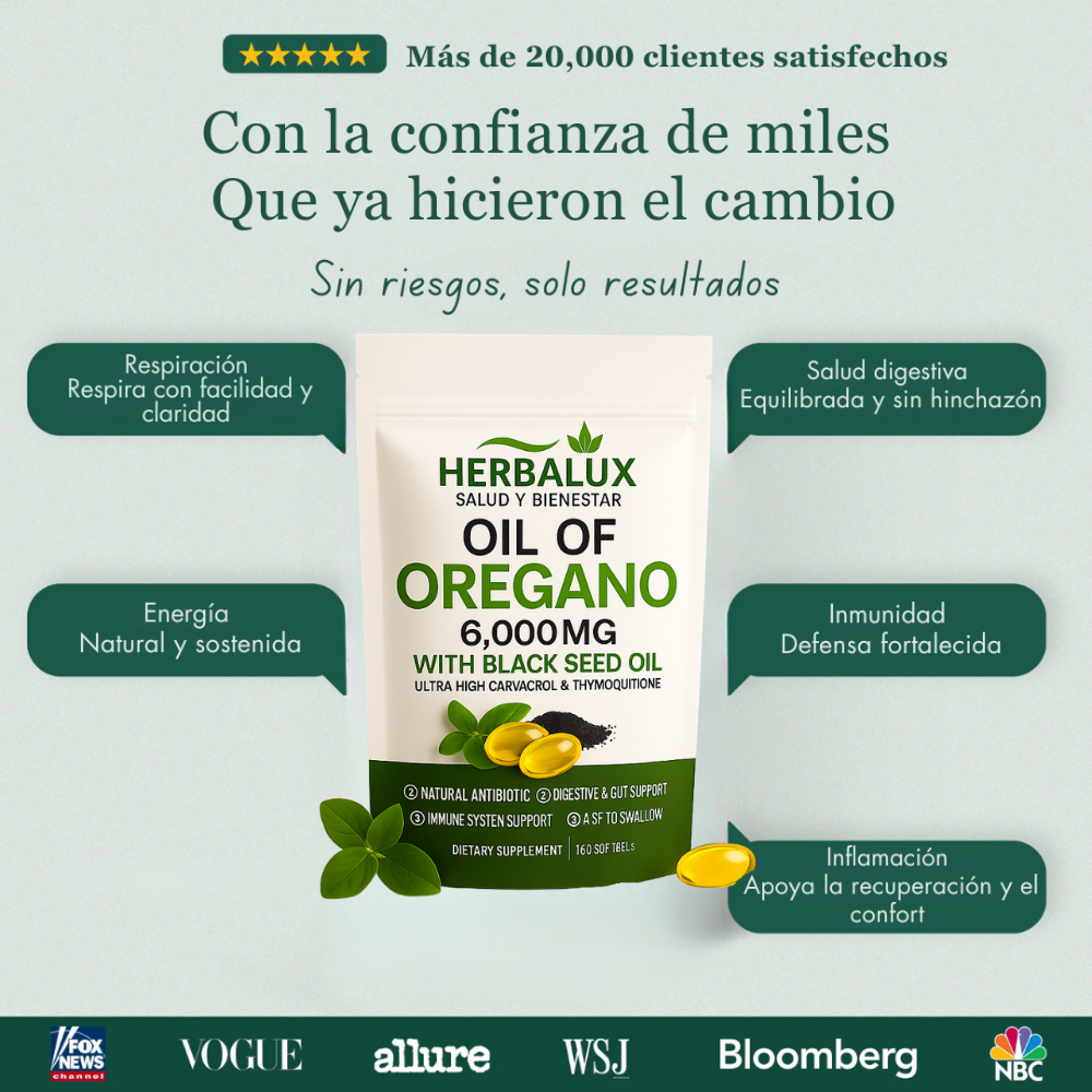 Aceite de Orégano + Semilla Negra HerbaLux