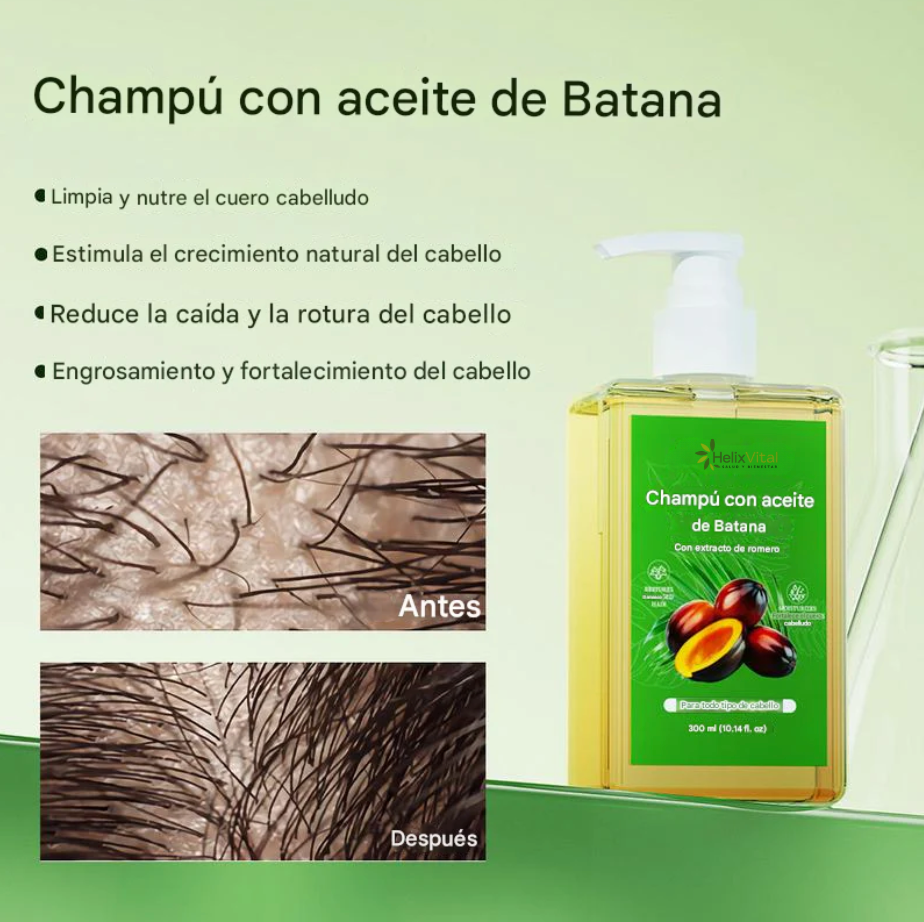 Shampoo BatanaPro™: La Fuerza que Tu Cabello Necesita HelixVital