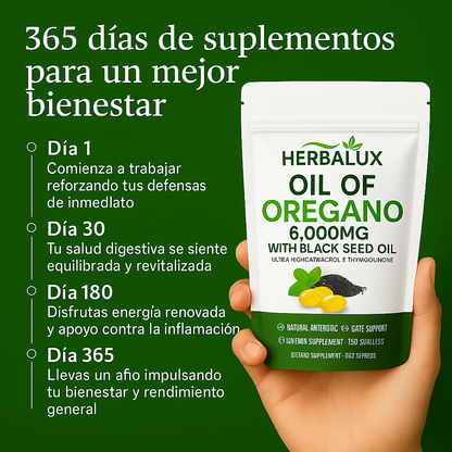 Aceite de Orégano + Semilla Negra HerbaLux