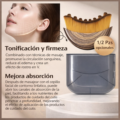 Brocha de drenaje linfático TODO EN UNO para desinflamar y definir el rostro